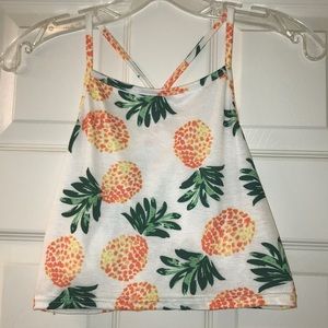 Pineapple cropped tank